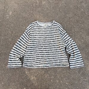 Classic Striped Long Sleeve Tee - Black and White